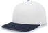 Pacific Headwear Pro-Wool Hook-And-Loop Adjustable Cap (705W), Color 'WhiteNavy'
